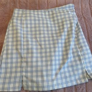 mini plaid pencil skirt